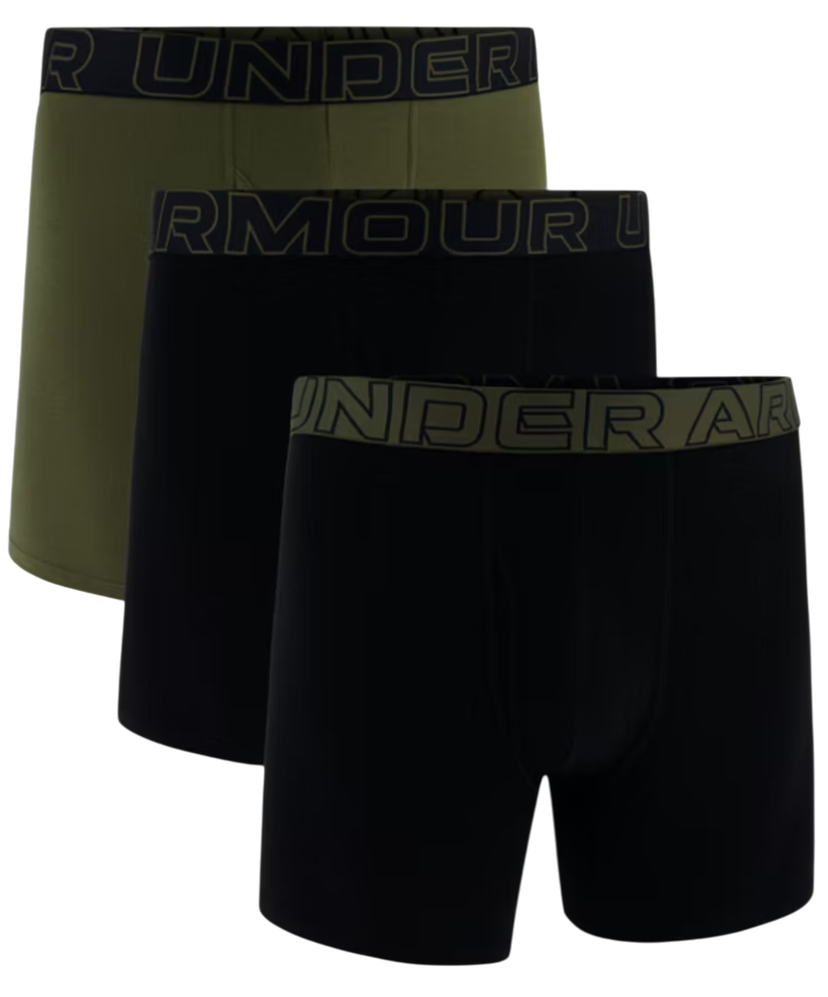 Boksere Under Armour Under Armour Solid 6in 3-Pack Boxer Shorts Sort | 1383889-005