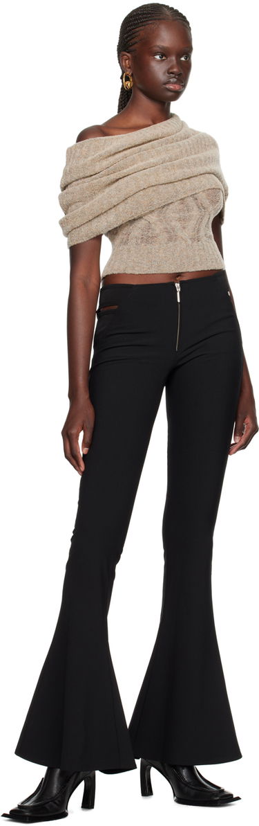 Bukser Jean Paul Gaultier Gaultier KNWLS Cutout Flare Trousers Sort | 23/14-F-PA078B-C036-00, 3