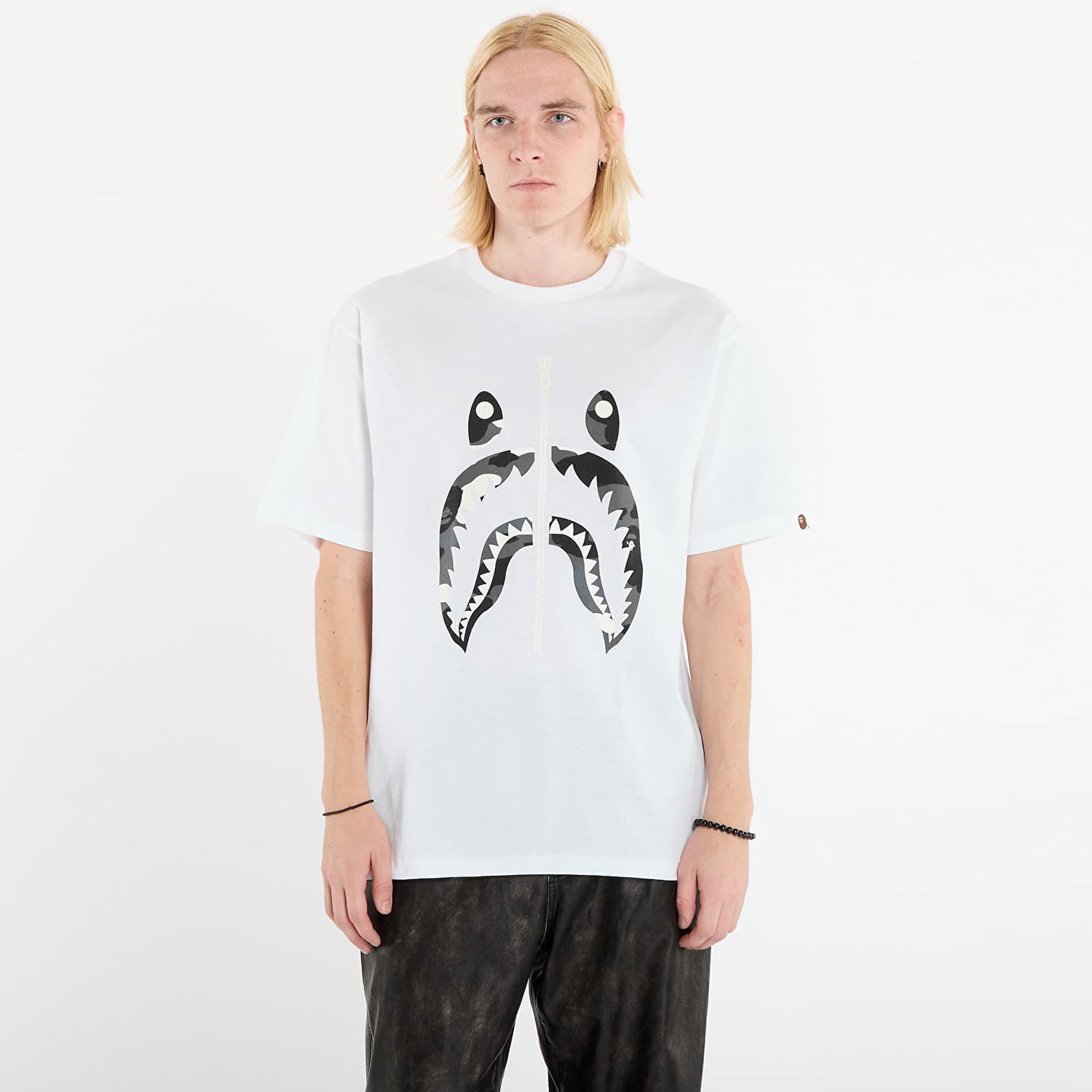 T-shirt BAPE City Camo Shark Tee Hvid | 001TEL801027MWHT, 0