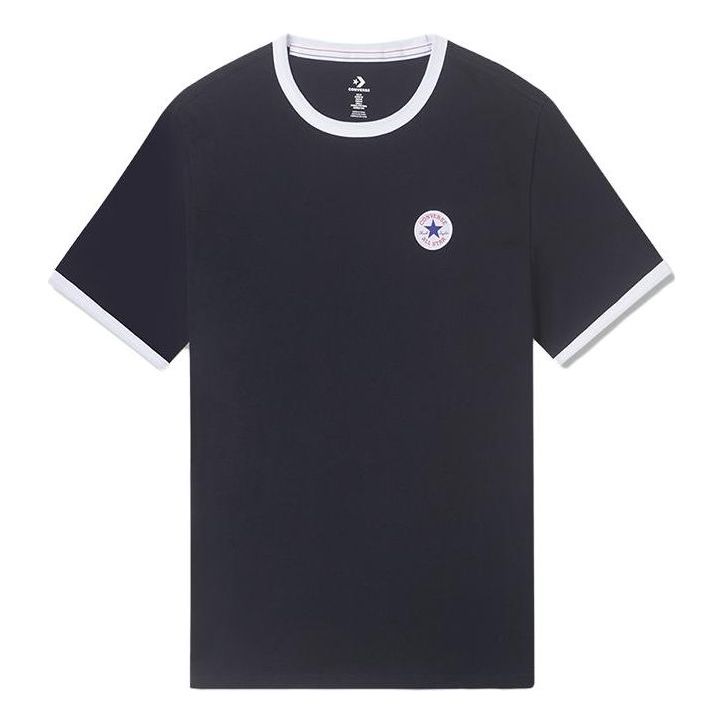 T-shirt Converse Short Sleeve Ringer Tee Mørkeblå | 10025909-A03