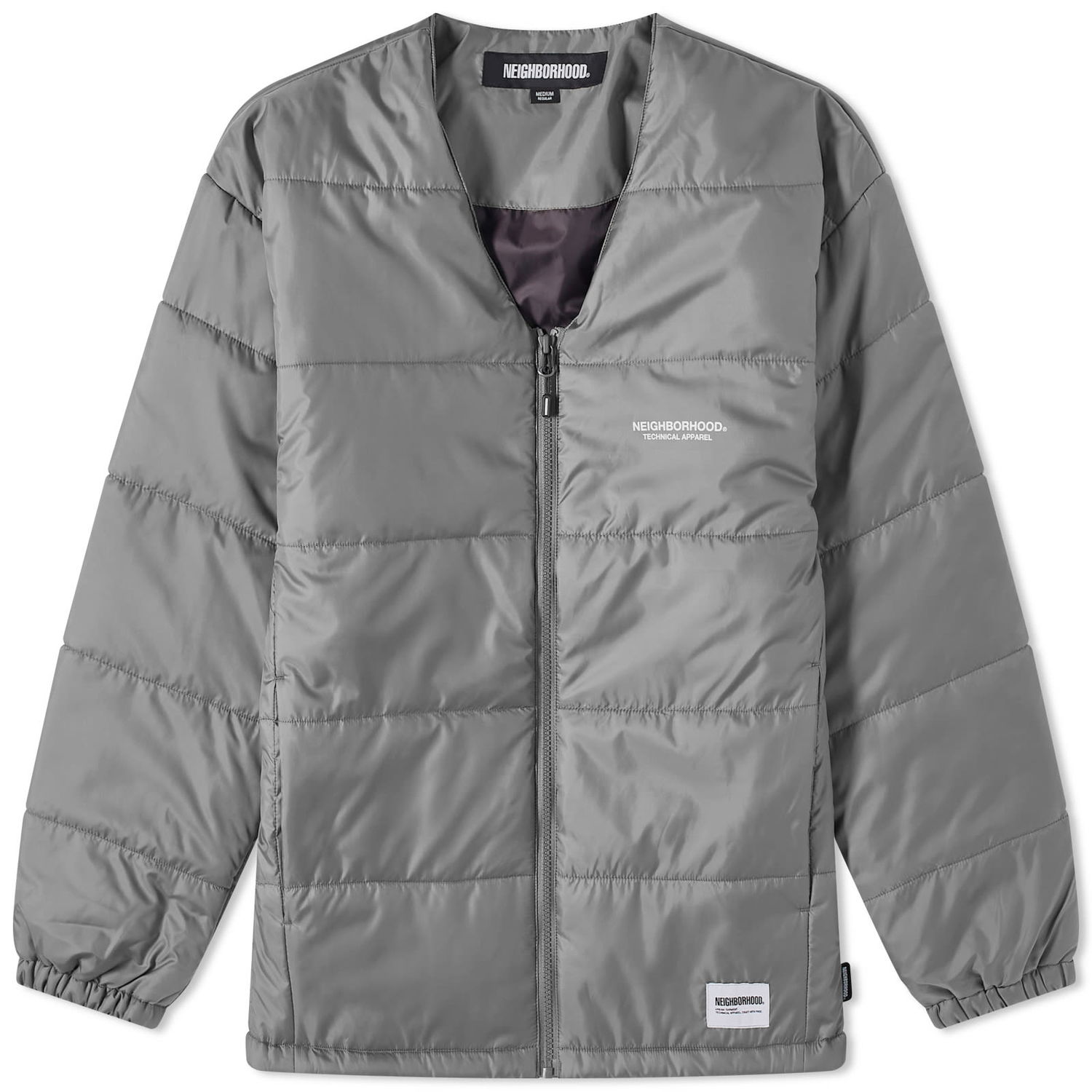 Jakke Neighborhood Puff Down Shirt Jacket Grå | 232TSNH-SHM05-GY, 0
