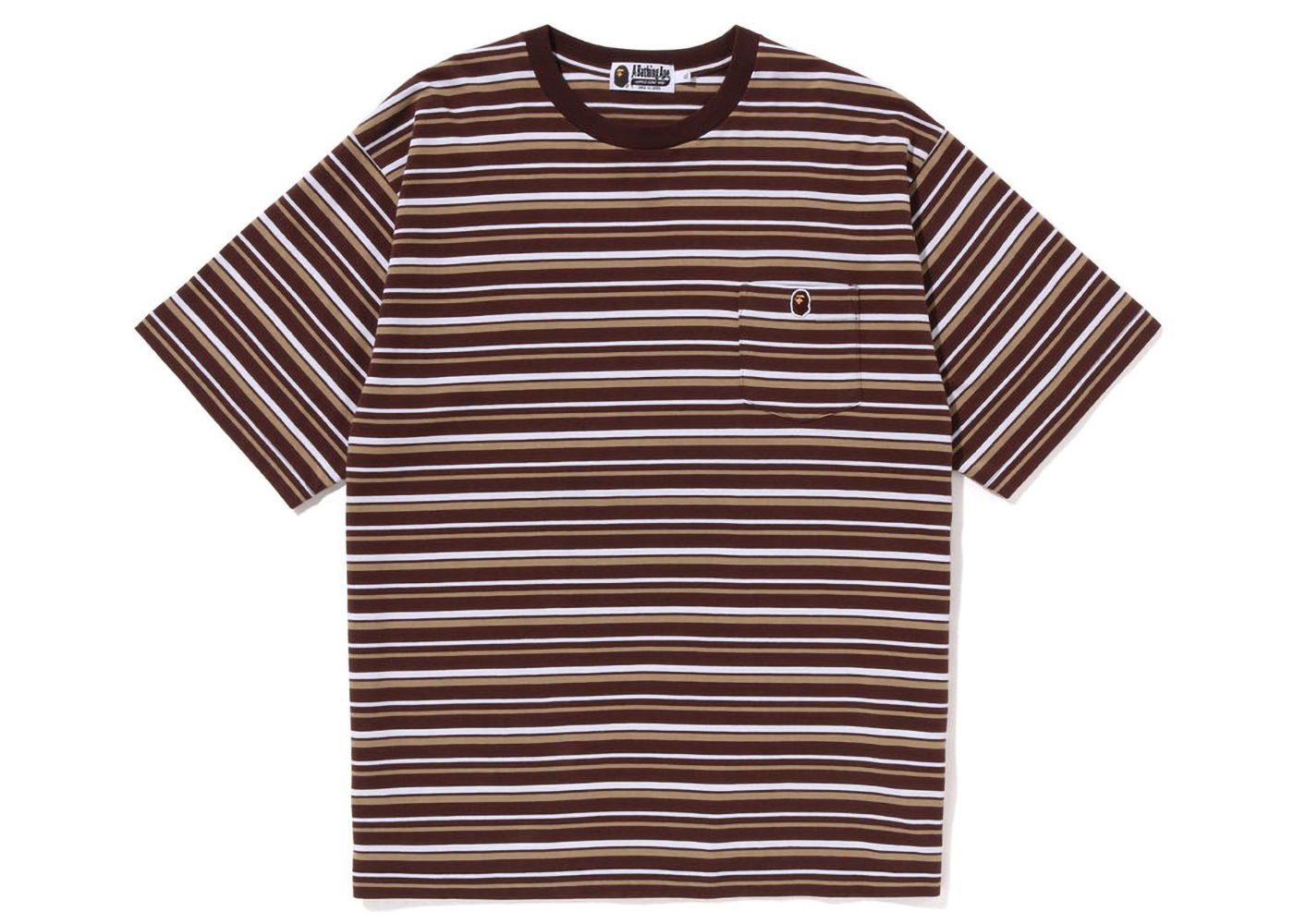 T-shirt BAPE Hoop One Point Relaxed Fit Tee Beige | 1J30-109-002, 0