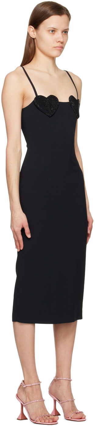 Kjole Blumarine Midi Dress With Sequin Hearts Sort | P322A316A, 1
