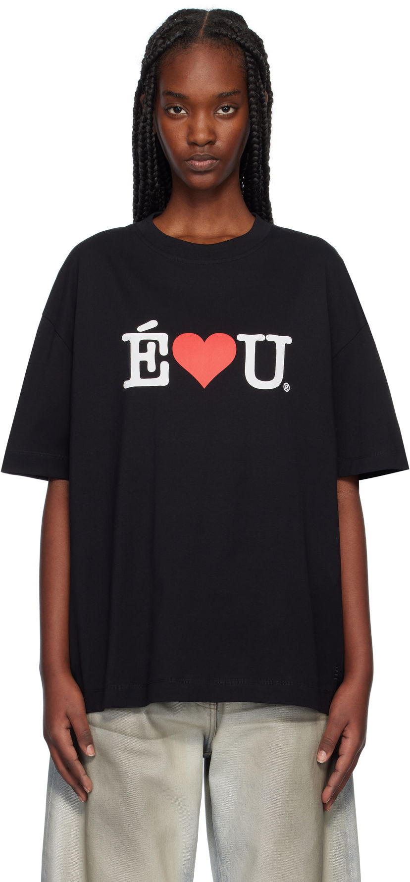 T-shirt Études Études 'ÉLU' Relax T-Shirt Sort | H24MMTSH137-99