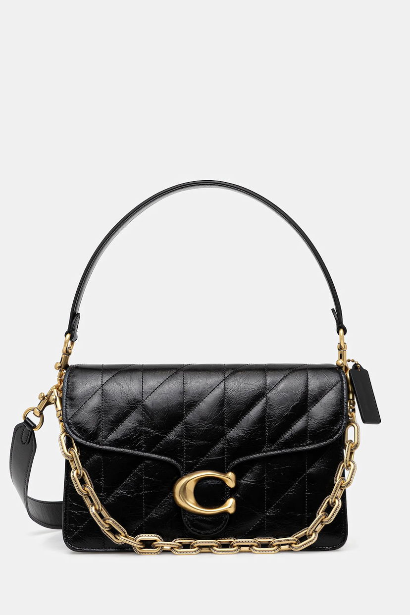 Skuldertaske Coach Tabby Quilted Leather Shoulder Bag Sort | CAF55