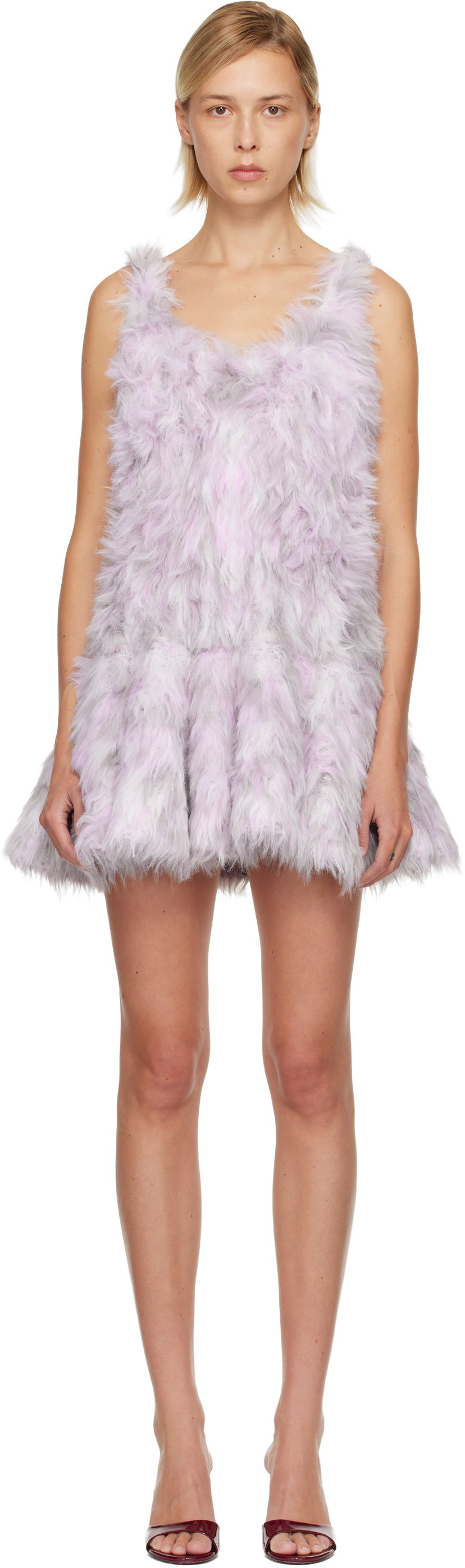 Kjole Diesel M-Astrid Faux-Fur Minidress Flerfarvet | A21450 0EGCD