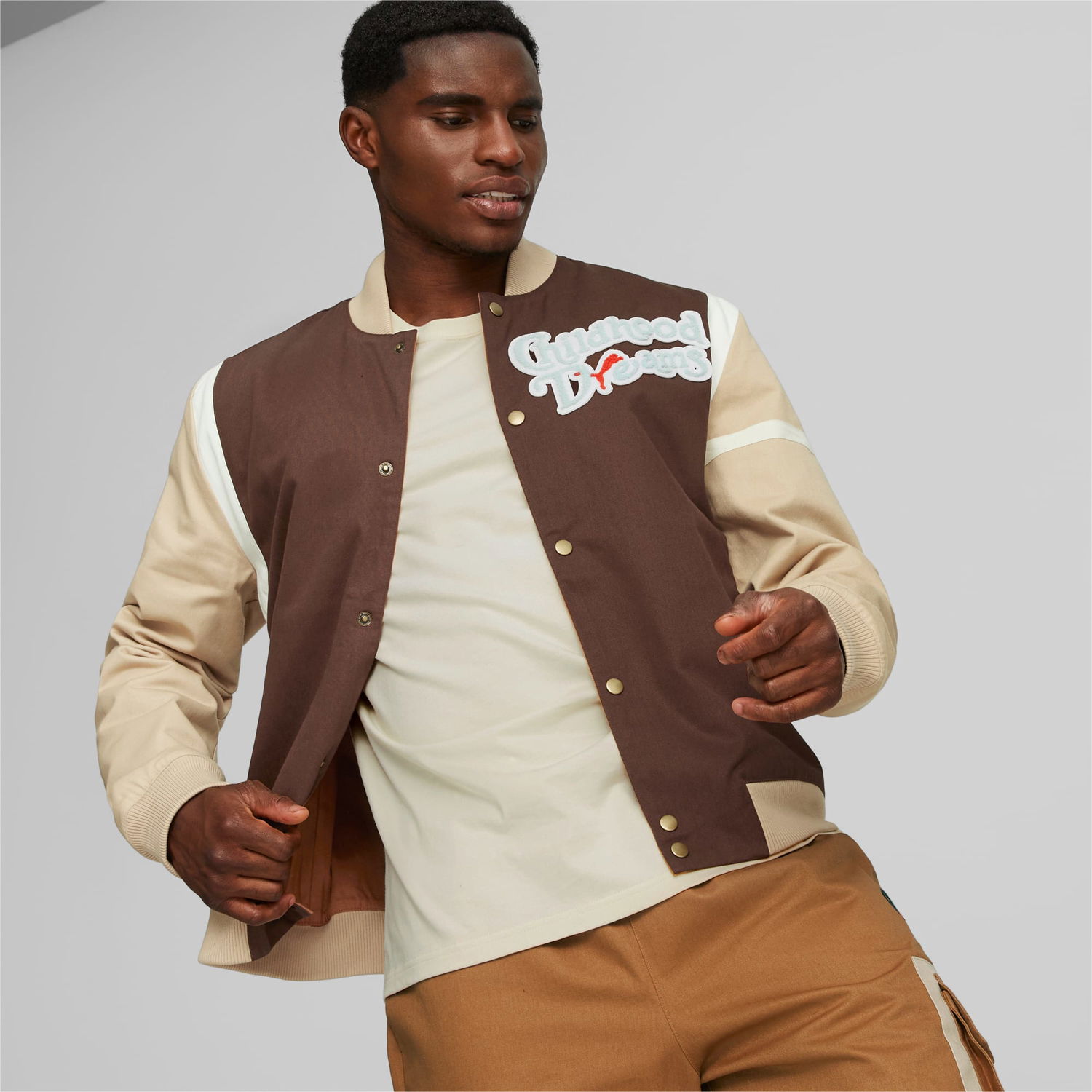 Jakke Puma CHILDHOOD DREAMS Basketball Jacket Brun | 536830_01, 1