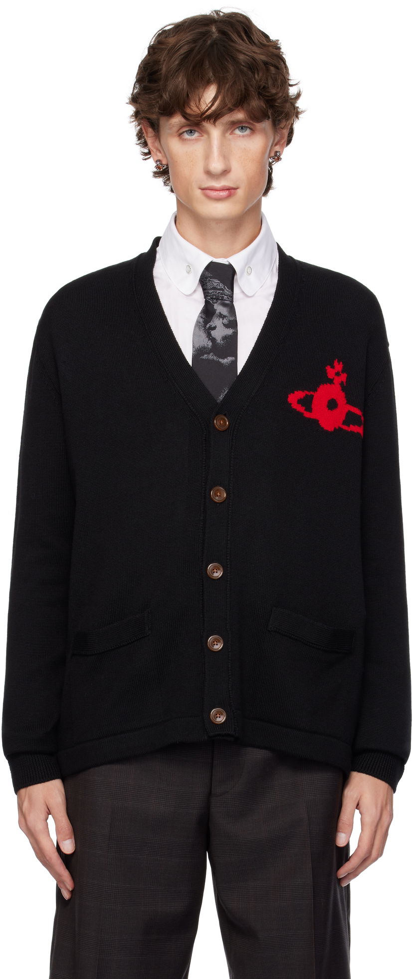 Sweater Vivienne Westwood Cardigan Sort | 27010014-Y002M-