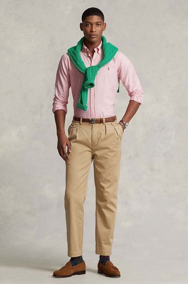 Skjorte Polo by Ralph Lauren Slim Oxford Shirt Lyserød | 710549084008, 2