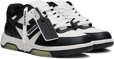 Sneakers og sko Off-White Out Of Office Calf Leather "Black White" Sort | OMIA189C99-LEA006-1001, 3