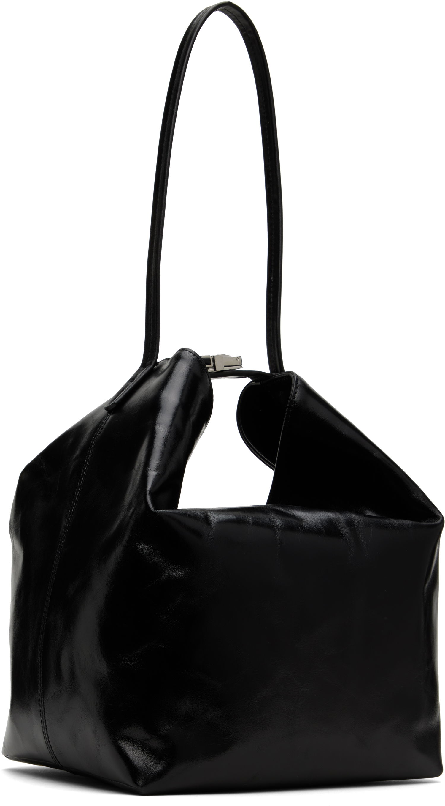 Skuldertaske BY FAR BY FAR Maxi Bea Creased Leather Shoulder Bag Sort | MWBSB054CL034BK001PL, 1
