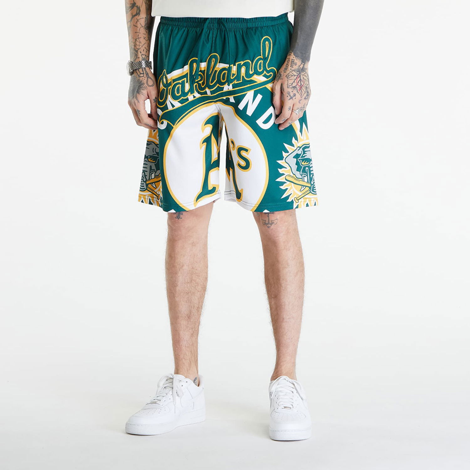 Shorts New Era Oakland Athletics Large Logo Shorts Dark Green Grøn | 60502687, 0
