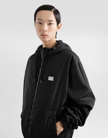 Vindjakke Dolce & Gabbana Dolce & Gabbana Technical Fabric Hooded Jacket with Tag Sort | G9BGSTFUS22N0000, 3