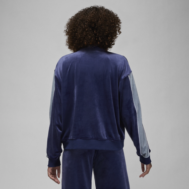 Sweatshirt Jordan Flight Velour Full-Zip Hoodie Mørkeblå | DV1396-410, 3