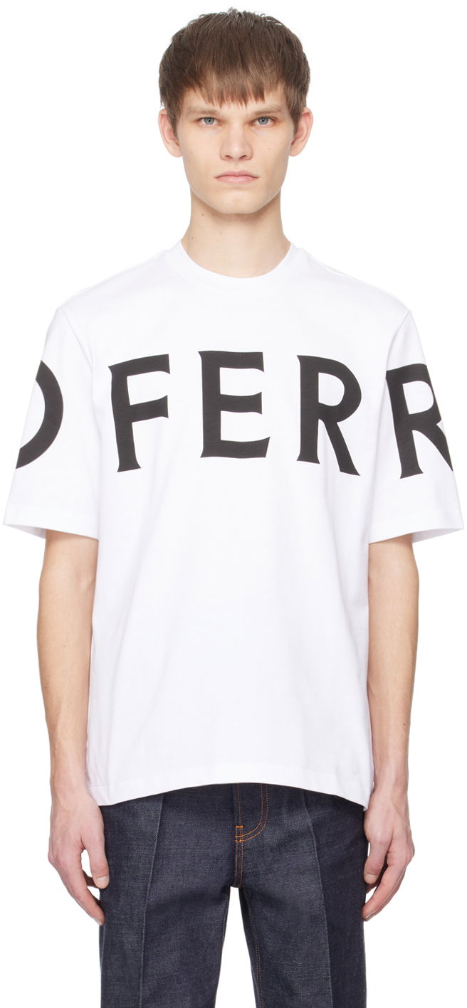 T-shirt FERRAGAMO Printed T-Shirt Hvid | 771468