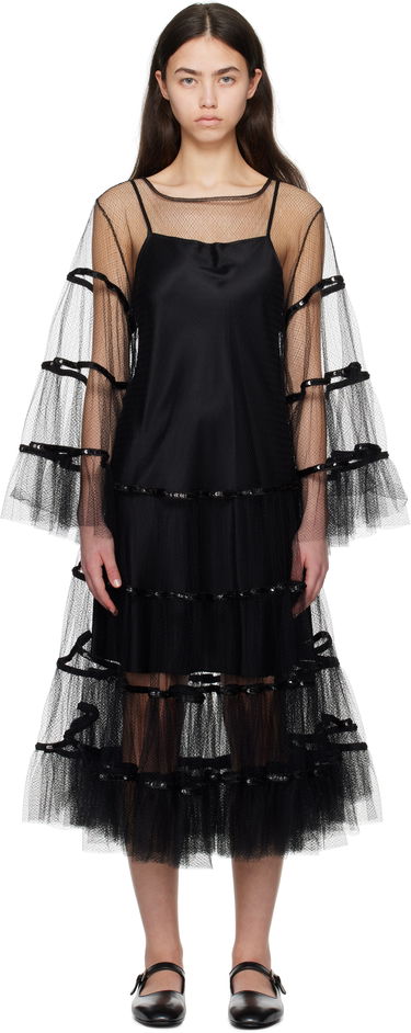 Kjole Bode Bode Swan Midi Dress Sort | WRS25DR030, 0