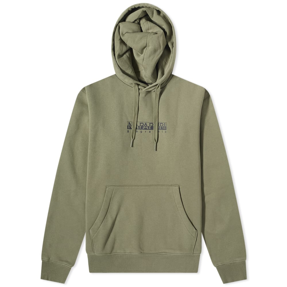 Sweatshirt Napapijri Box Logo Popover Hoody Grøn | NP0A4GBE-GAE, 0
