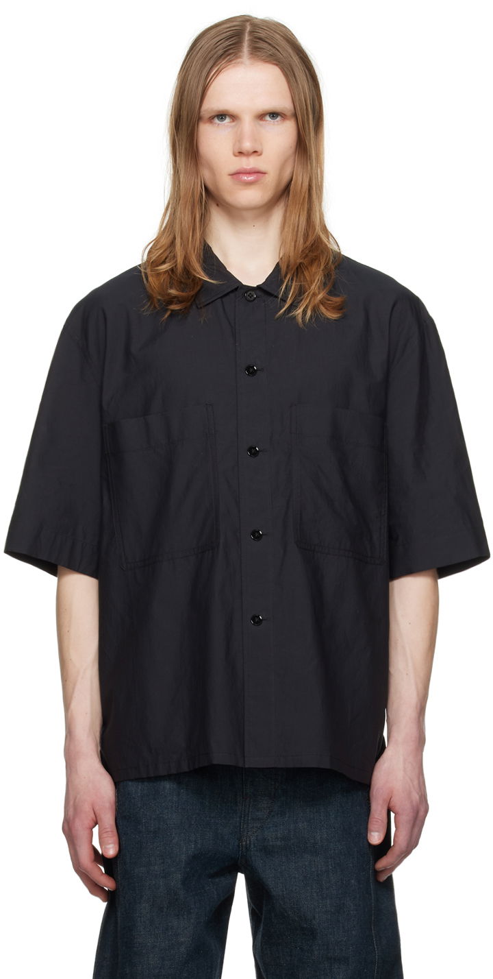 Skjorte LEMAIRE Lemaire Washed Pyjama Shirt Sort | SH1093 LF1209
