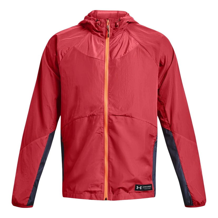 Vindjakke Under Armour Rush Woven Full Zip Jacket Rød | 1377181-638