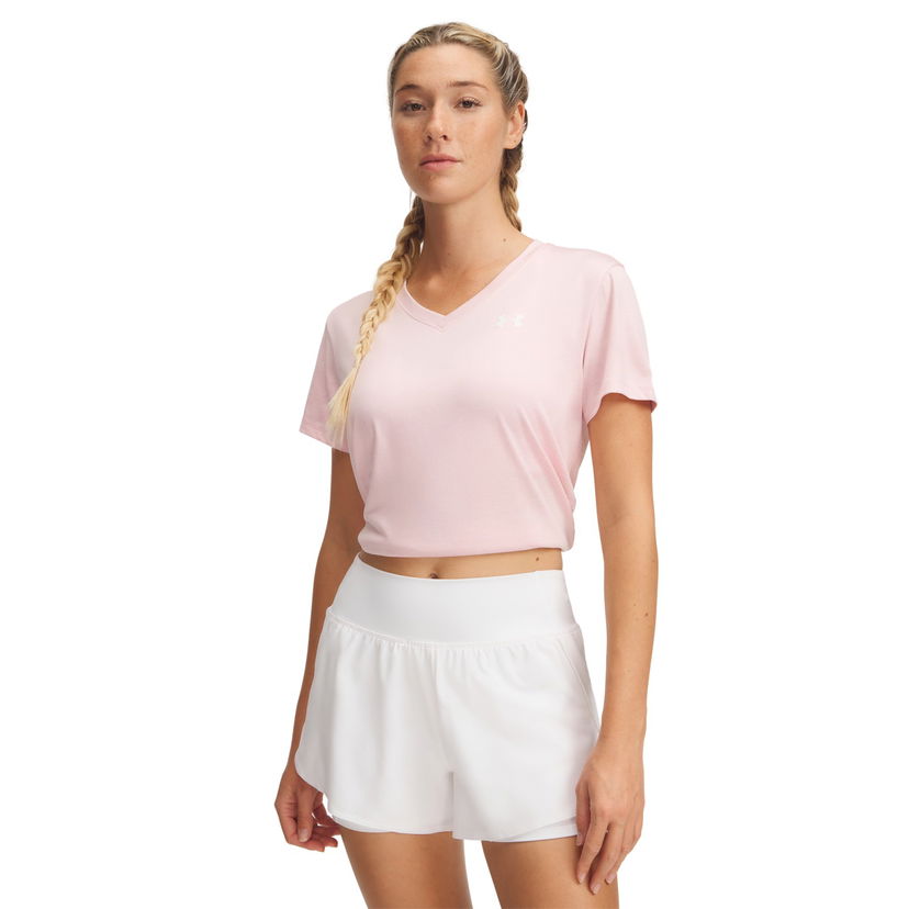 T-shirt Under Armour Tech Twist V-Neck Short Sleeve T-Shirt Lyserød | 1384227-647