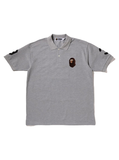 Polo skjorte BAPE Large Ape Head Polo Tee Grå | 1I25-112-001