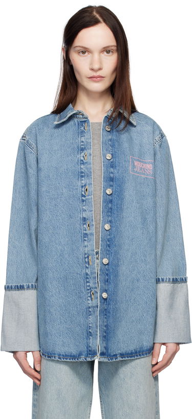 Skjorte Moschino Jeans Oversized Denim Shirt Blå | 251K10216, 0