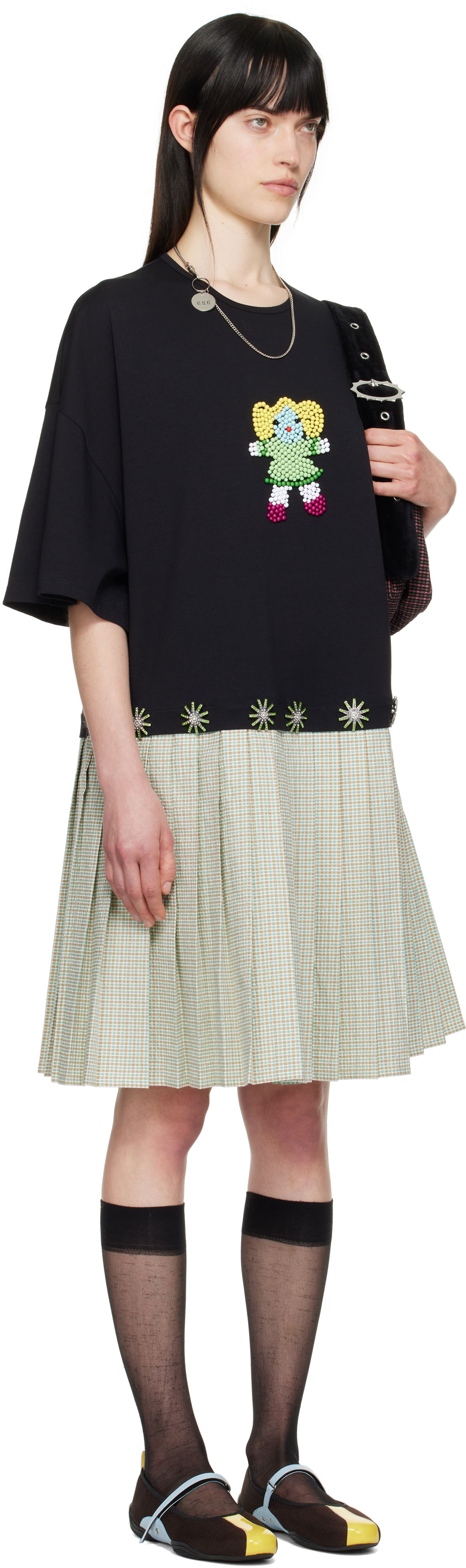 Kjole Chopova Lowena Chopova Lowena Saltos Kilt Midi Dress Flerfarvet | 1299, 1