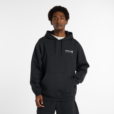 Sweatshirt New Balance Pullover Hoodie with Kangaroo Pocket Sort | NBMT53528BK, 0