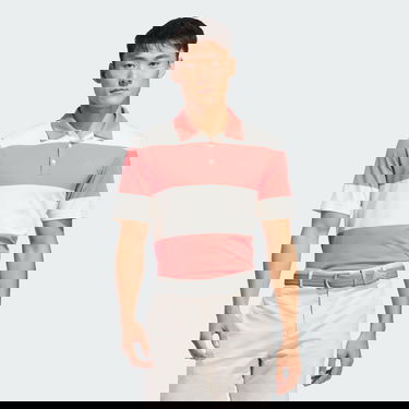 Polo skjorte adidas Performance Colorblock Rugby Stripe Polo Shirt Orange | IU4357, 1