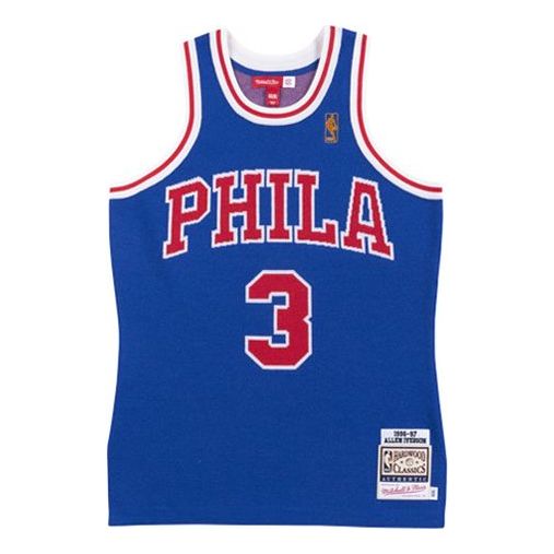 Jersey Mitchell & Ness Mitchell & Ness NBA x CLOT Philadelphia 76ers Jersey Blå | NNBJEY18117-P76ROYA96AIV