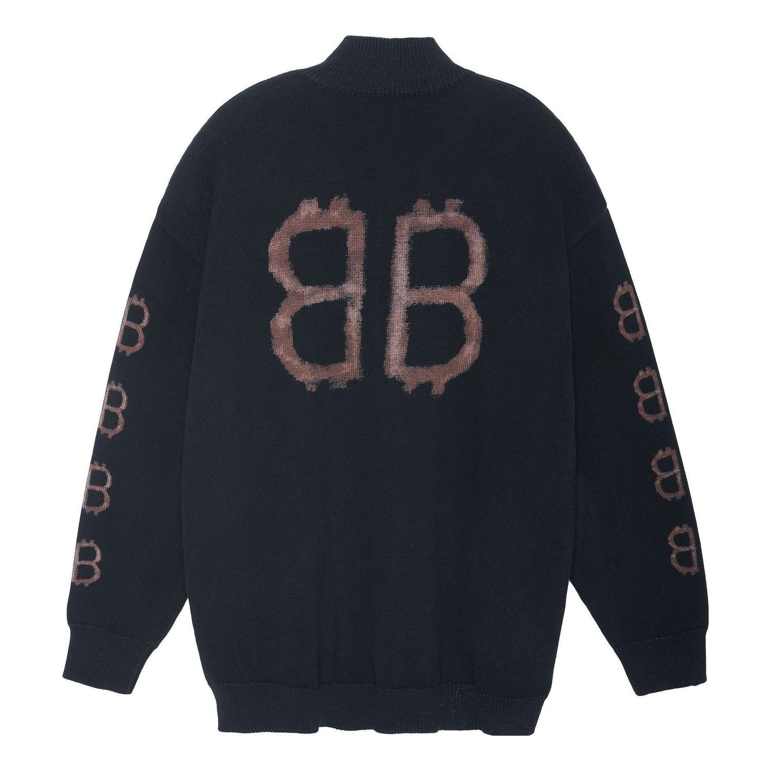 Sweater Balenciaga Crypto Logo Print Medium Fit Sweater Sort | 750413T32801000, 0