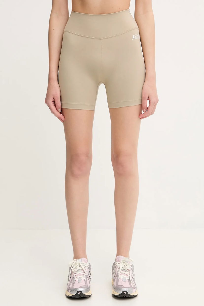 Shorts Sporty & Rich Sporty & Rich Sr Runner Biker Shorts High Waist Beige | SH003622139GY15