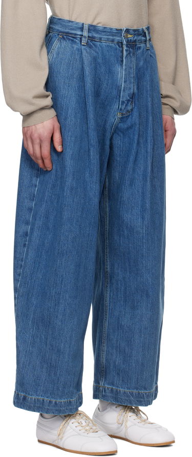 Jeans Studio Nicholson Studio Nicholson Puch Pleated Jeans Blå | PUCH SNM - 1244, 1