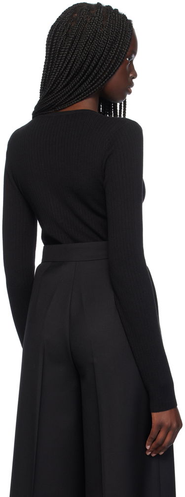 Krop Max Mara Max Mara Urlo Ribbed Knit Sweater Sort | 2421366111600, 2