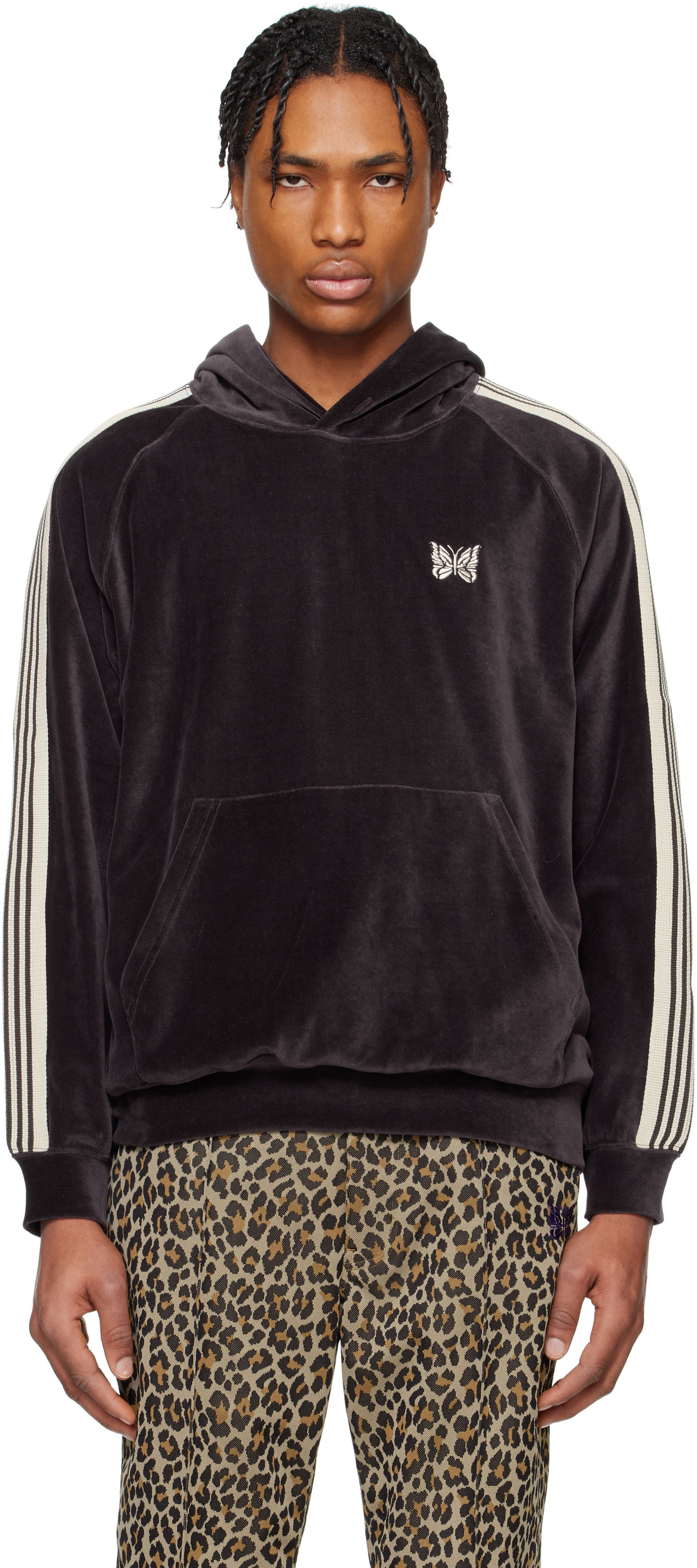 Sweatshirt Needles Needles Velour Track Hoodie Lilla | QV320, 0