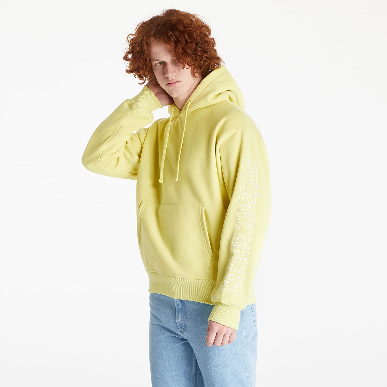 Sweatshirt Stüssy Sport Applique Hoodie Gul | 118477 yellow, 1