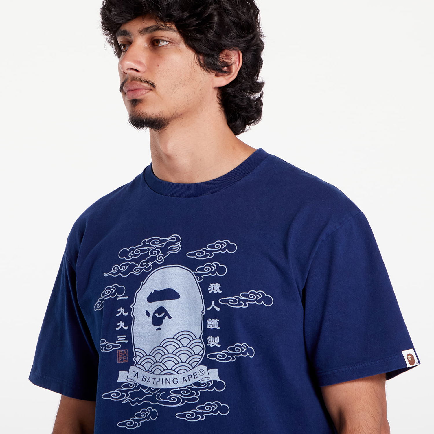 T-shirt BAPE A BATHING APE 31St Anniversary Japan Ape Head Tee Indigo Mørkeblå | 001CSK201023F ING, 1
