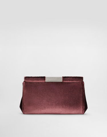 Håndtaske Dolce & Gabbana Dolce & Gabbana Marlene Velvet Clutch Bourgogne | BB7620A647580342, 3