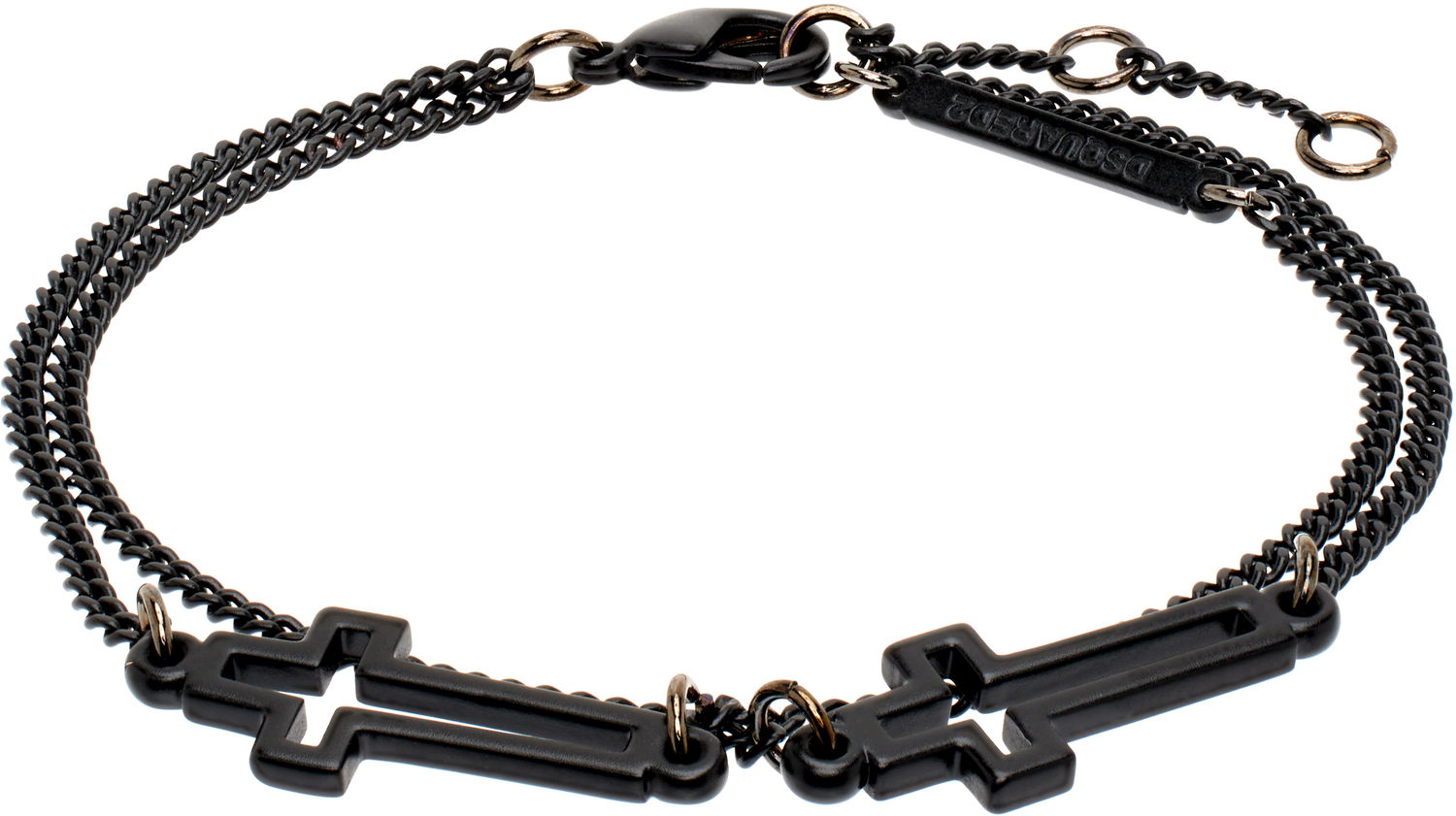 Armbånd DSQUARED2 Dsquared2 Jesus Cross Chain Bracelet Sort | ARM0002_37208163_2124, 0