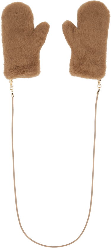 Handsker Max Mara Max Mara Ombrat2 Faux Fur Mittens Brun | 2524566052600, 0