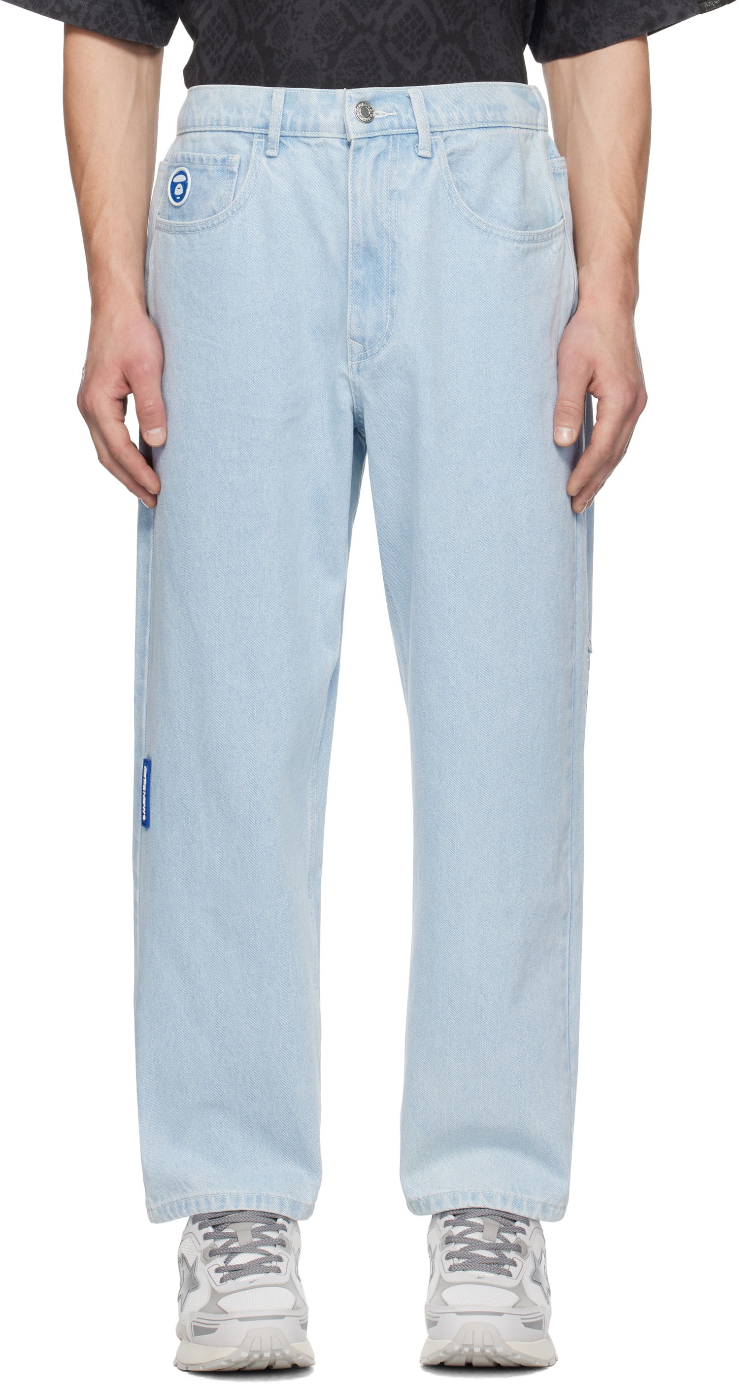 Jeans AAPE by A Bathing Ape AAPE by A Bathing Ape 'AAPE NOW' Jeans Blå | AAPJNMB623XANBLL, 0