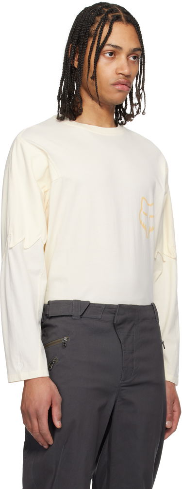 T-shirt KIKO KOSTADINOV Kiko Kostadinov Fox Racing Edition Long Sleeve T-Shirt Beige | 36885-244, 1