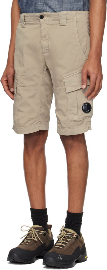 Shorts C.P. Company C.P. Company Stretch Sateen Cargo Shorts Beige | 18CMBE116A005694G, 3