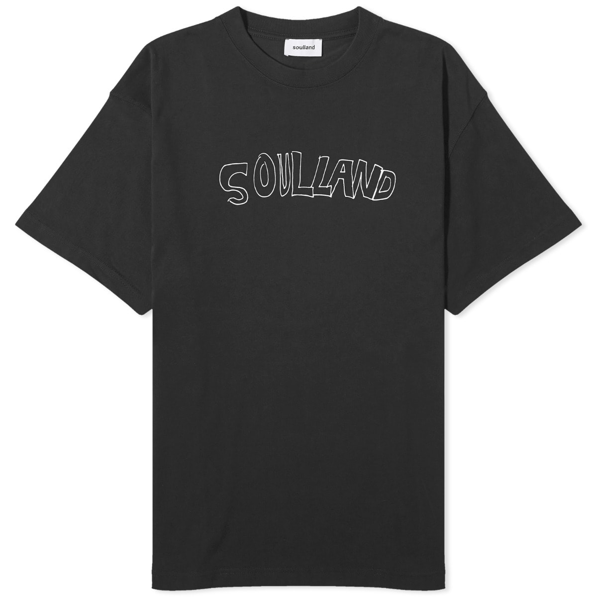 T-shirt Soulland Kai Roberta Logo T-Shirt Sort | 41080-1063-BLK, 0