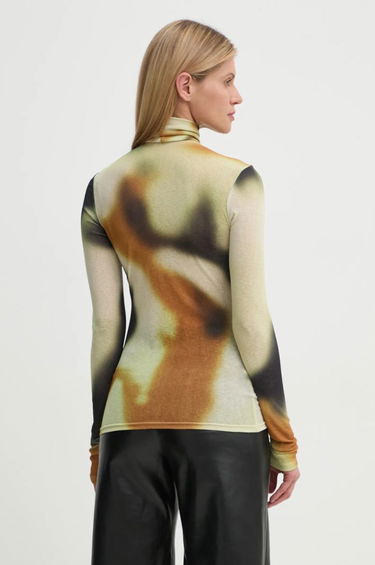 T-shirt Nanushka HARRI Printed Turtleneck Top Beige | NW24FWTP33076, 2