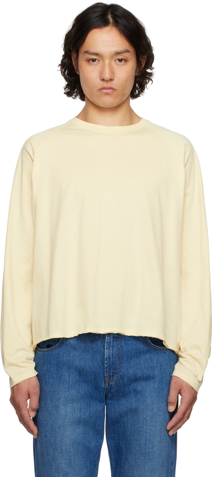 T-shirt The Row The Row Jameson Long Sleeve T-Shirt Gul | 875-K636