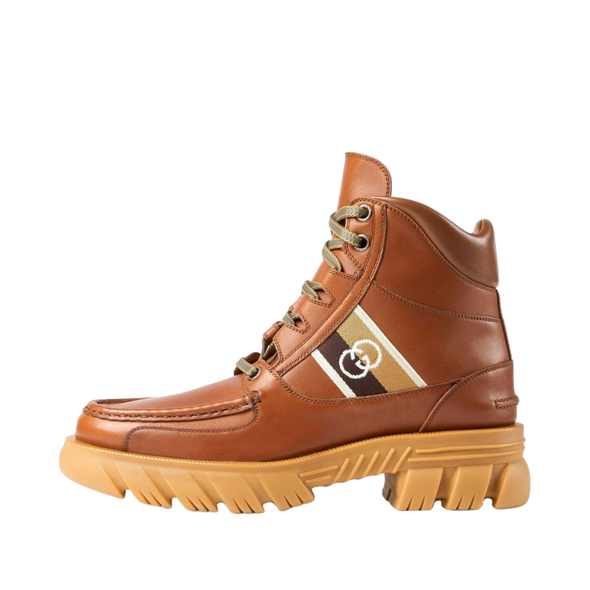 Sneakers og sko Gucci Ankle Boot with Interlocking G 'Brown' Brun | 663368 DTNE0 2560