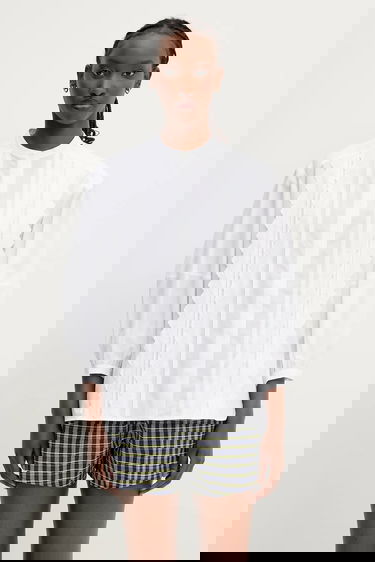 Skjorte MAISON KITSUNÉ Maison Kitsuné Crafted Embroidery Shirt Hvid | OW00428WC5010, 0
