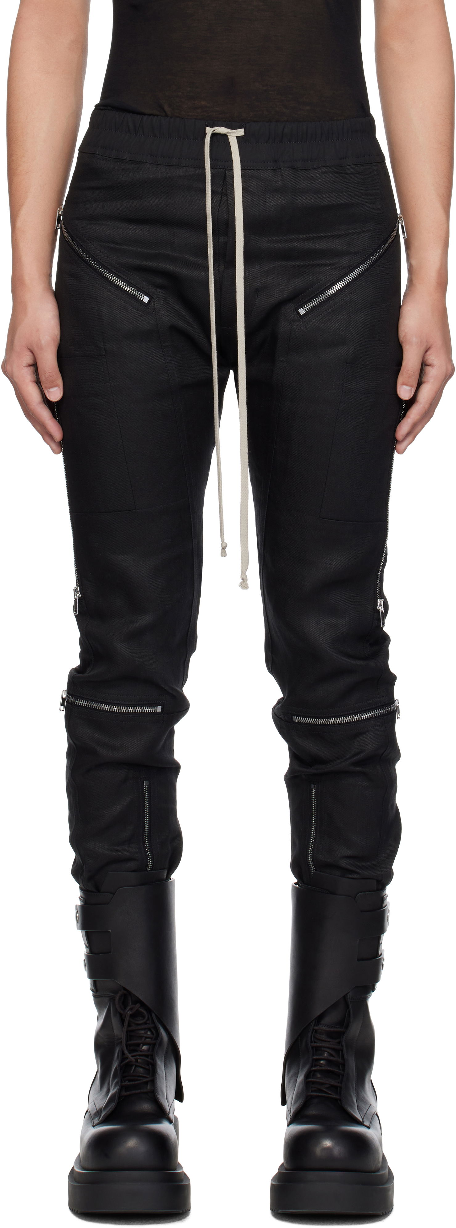 Joggingbukser Rick Owens Rick Owens Hollywood Headon Trousers Sort | RU01E5368 TWL, 0