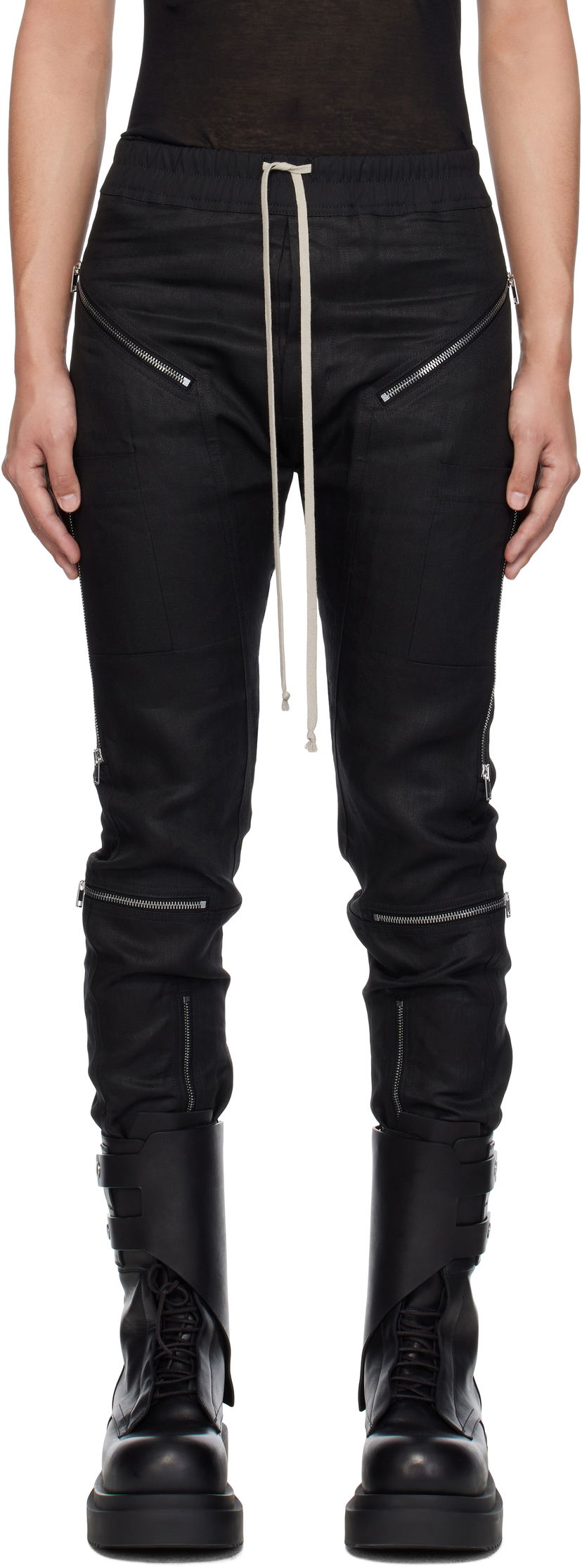 Joggingbukser Rick Owens Rick Owens Hollywood Headon Trousers Sort | RU01E5368 TWL